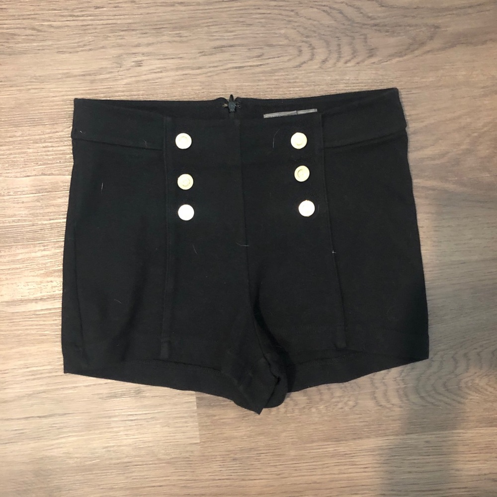 NWOT shorts with gold buttons